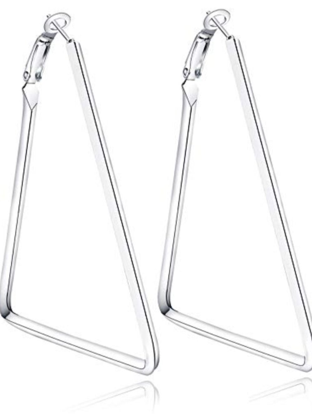 Stainless Steel Geometric Big Hoop Earrings for Women Girls Lightweight